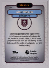 Achterzijde – Josh Cullen [60] – Topps Merlin Premier League 2025/26 | Lichcards
