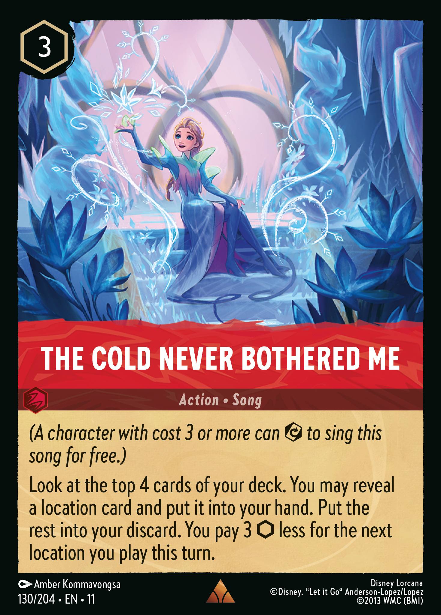 The Cold Never Bothered Me — Winterspell (11WSP-130) Disney Lorcana card