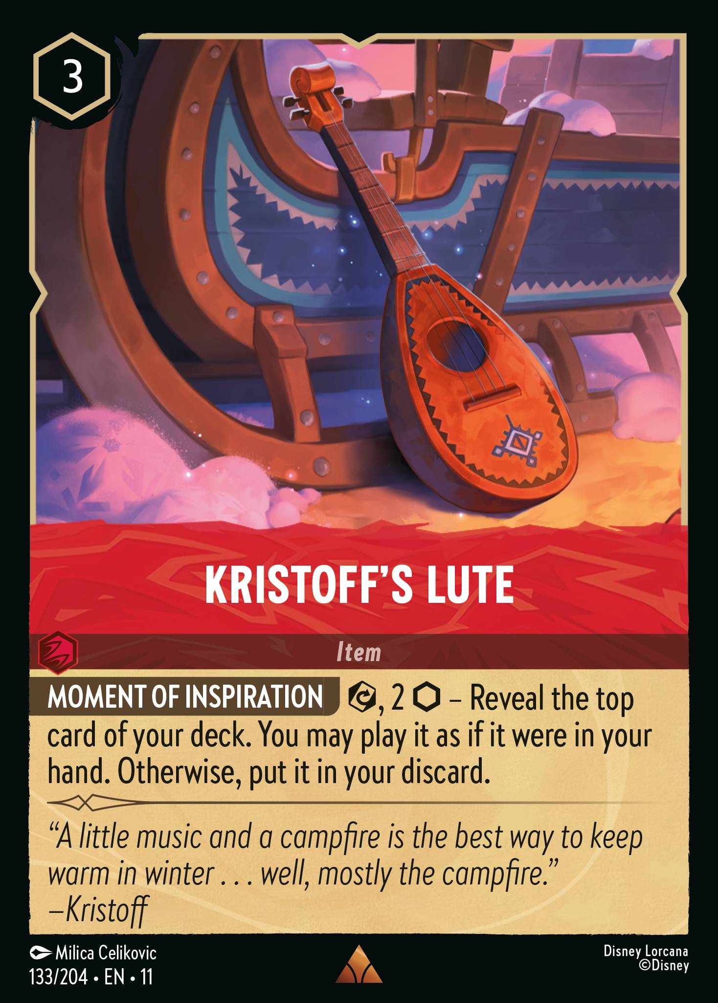 Kristoff's Lute — Winterspell (11WSP-133) Disney Lorcana card