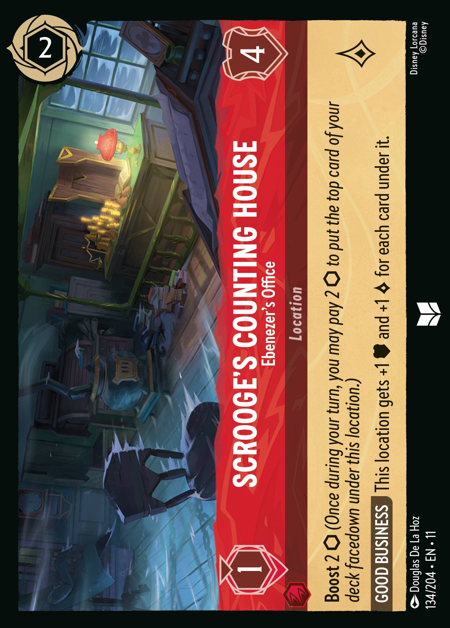 Scrooge's Counting House - Ebenezer's Office — Winterspell (11WSP-134) Disney Lorcana card