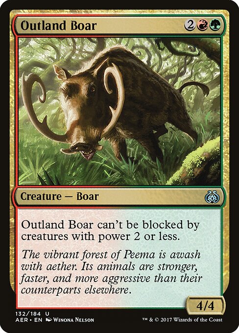 Outland Boar – Aether Revolt (AER-132) Magic: The Gathering card