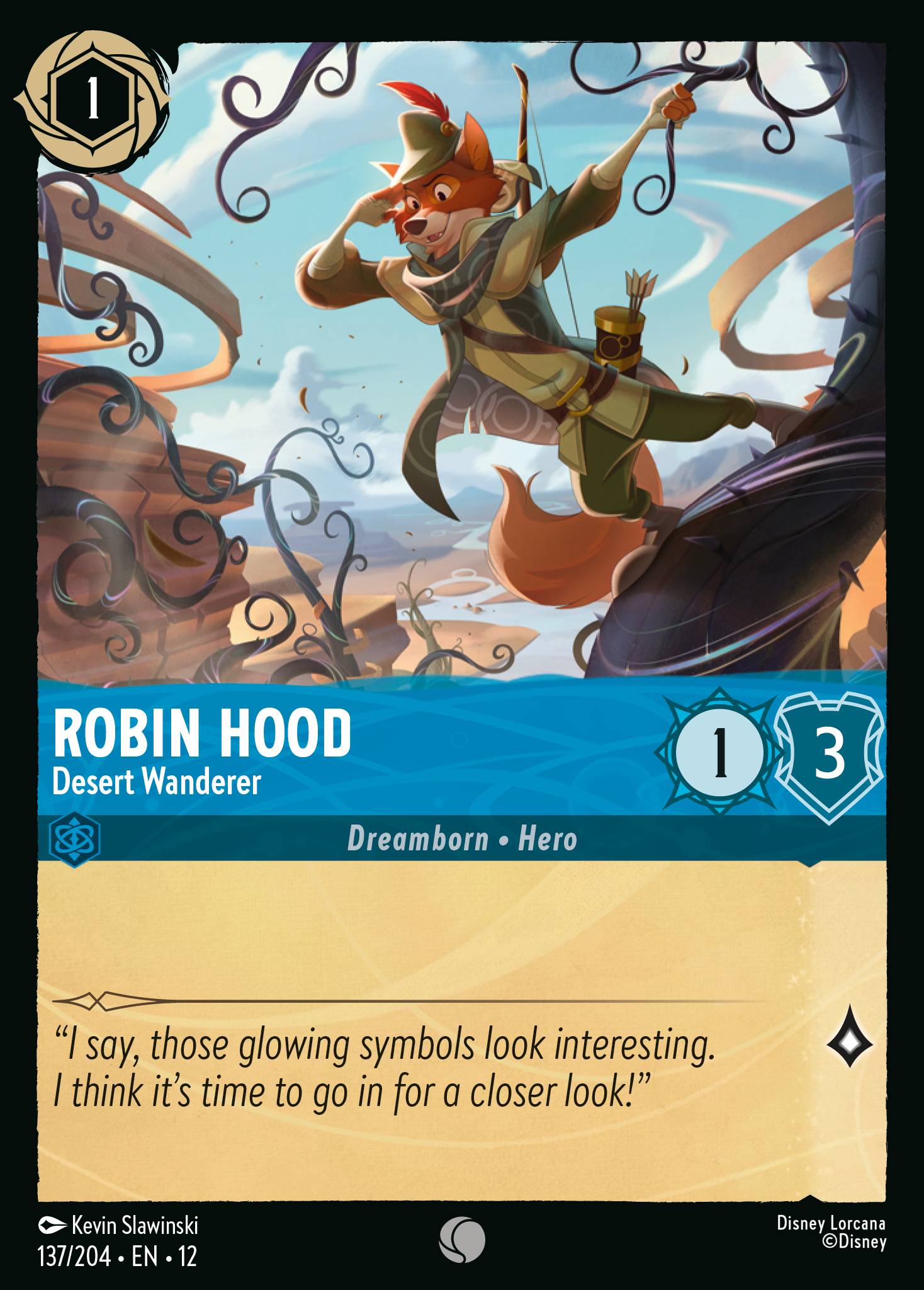 Robin Hood - Desert Wanderer — Wilds Unknown (12WIL-137) Disney Lorcana card