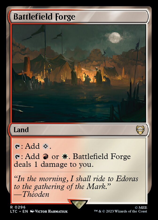 Magic-kaart Battlefield Forge LTC-296 uit Tales of Middle-earth Commander (Rare)