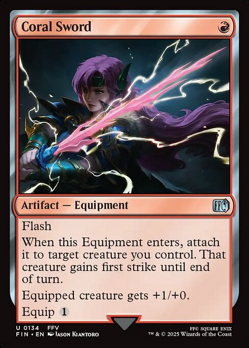 Coral Sword – Final Fantasy (FIN-134) Magic: The Gathering card | LC-REM-20260804-15543935304012-13e81e32-7246-46b9-872e-cde77cedd197