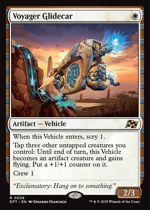 Voyager Glidecar – Aetherdrift (DFT-36) Magic: The Gathering card | LC-REM-20260804-15339701928268-13eb445a-dd41-4760-8299-9ba5d6de6aaf Imagen principal del producto
