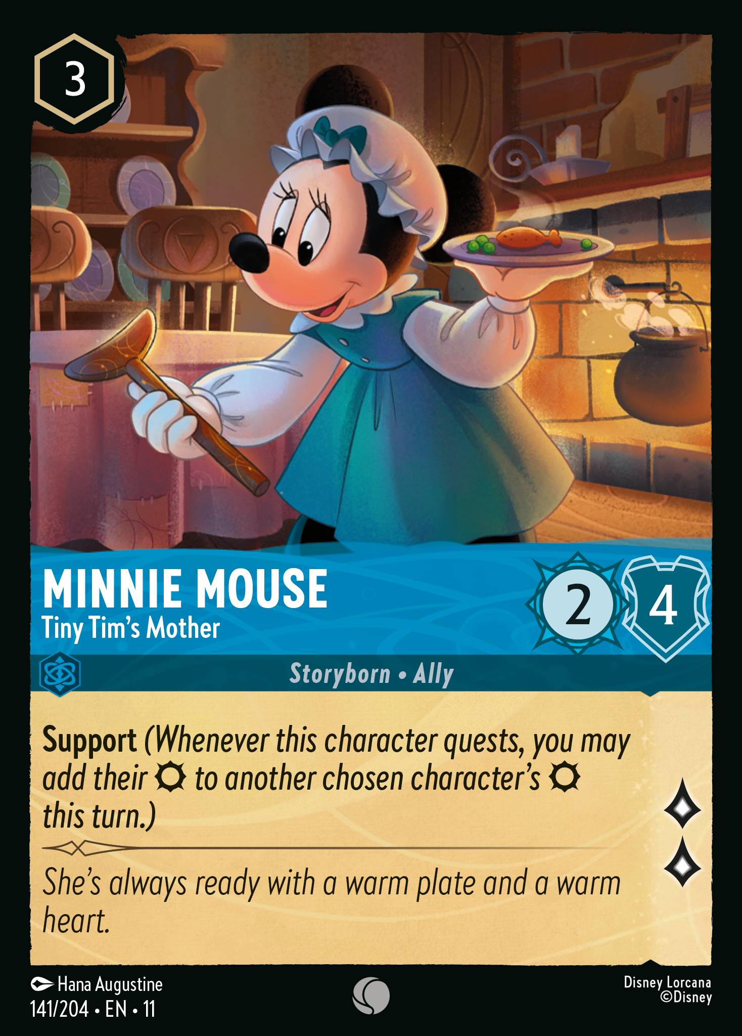 Minnie Mouse - Tiny Tim's Mother — Winterspell (11WSP-141) Disney Lorcana card