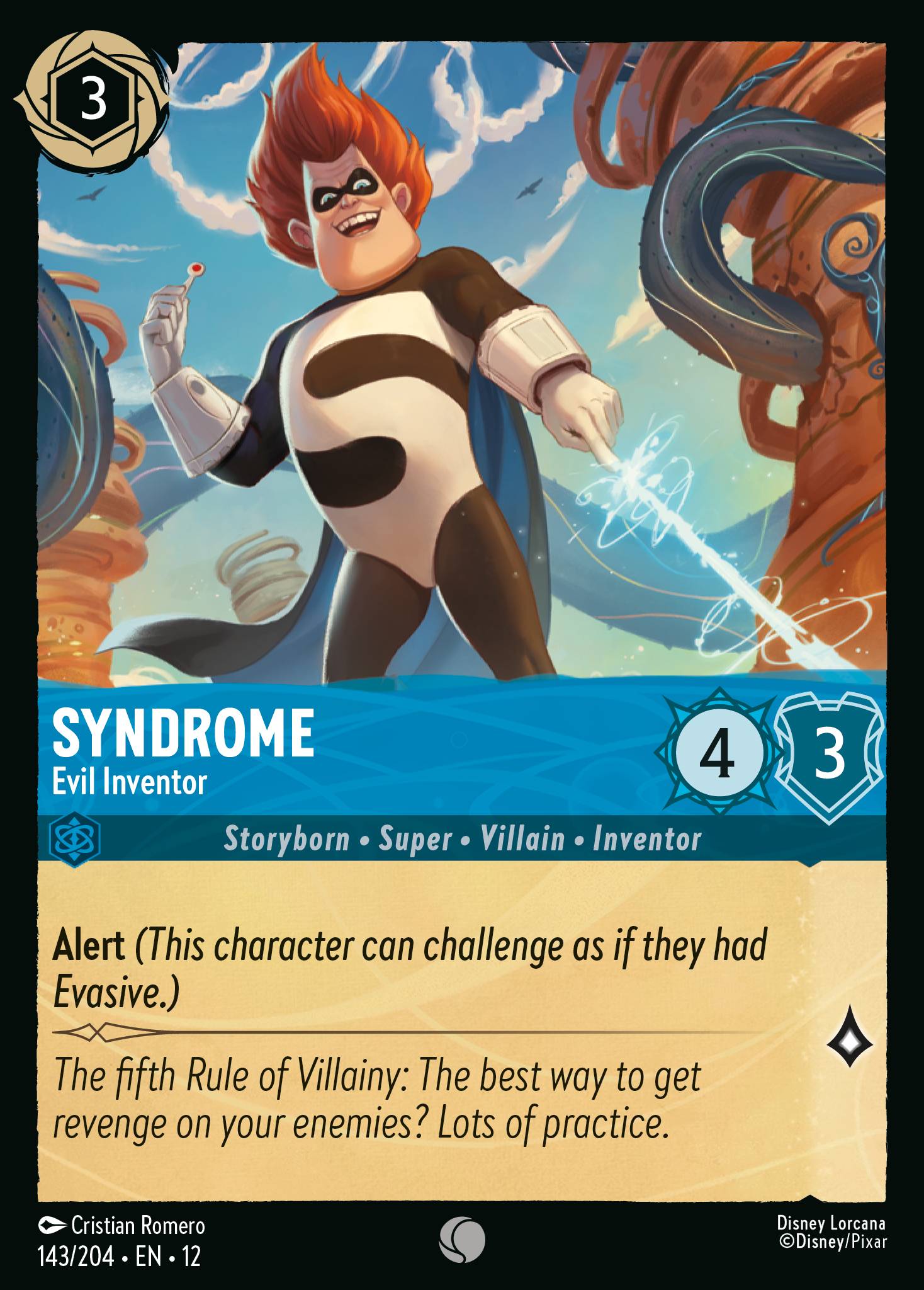 Syndrome - Evil Inventor — Wilds Unknown (12WIL-143) Disney Lorcana card