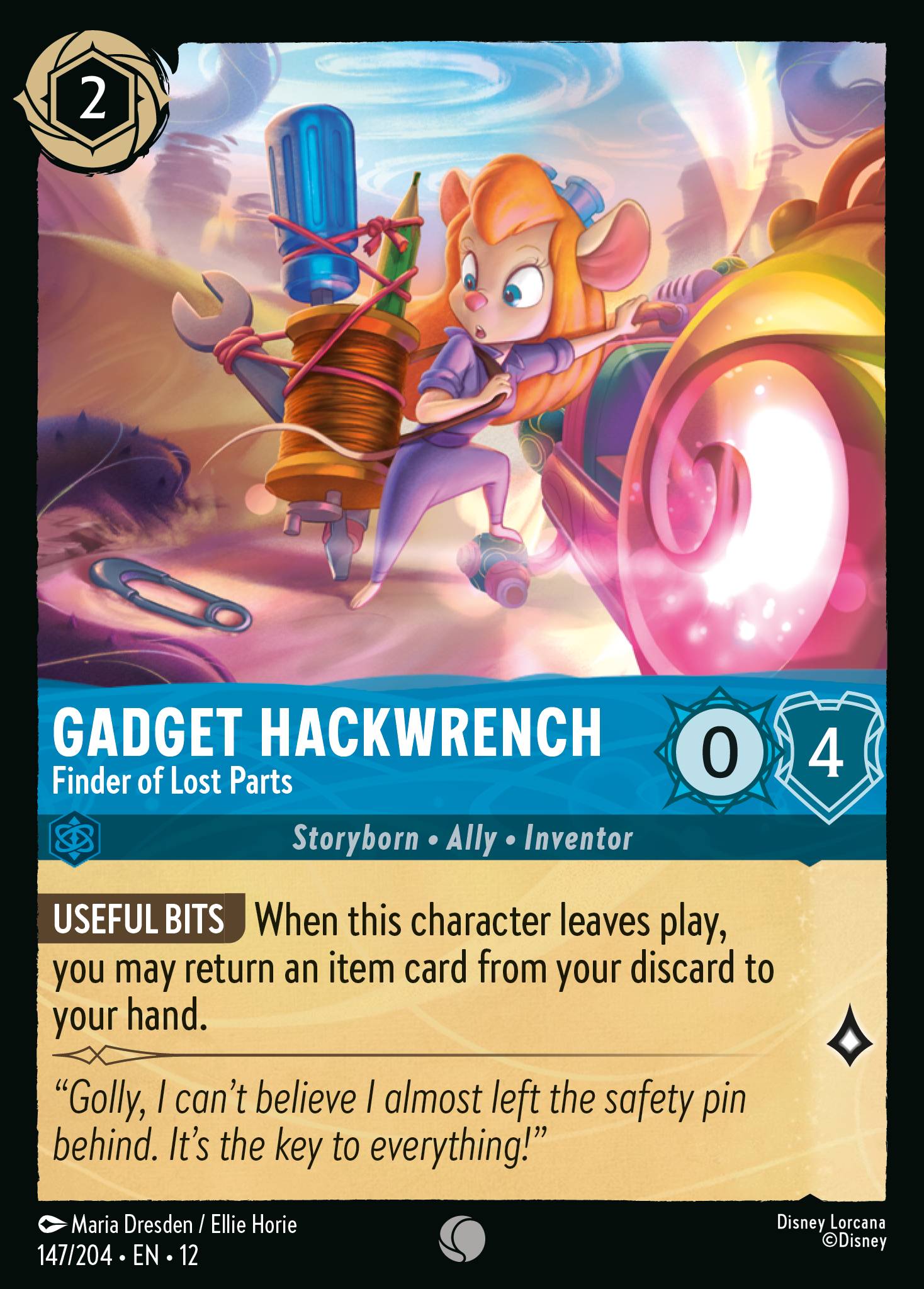 Gadget Hackwrench - Finder of Lost Parts — Wilds Unknown (12WIL-147) Disney Lorcana card Image principale du produit