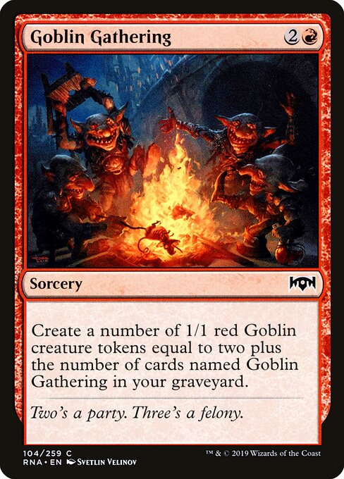 Goblin Gathering – Ravnica Allegiance (RNA-104) Magic: The Gathering card