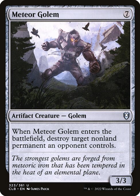 Meteor Golem – Commander Legends: Battle for Baldur's Gate (CLB-323) Magic: The Gathering card