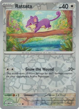 151 - 019/165 - Rattata - Reverse Holo