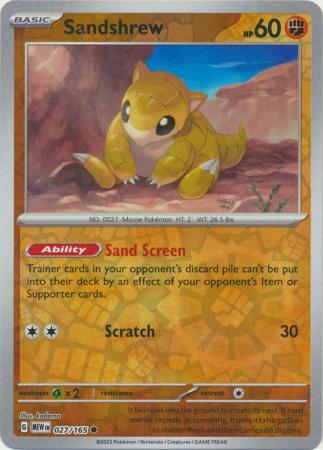 151 - 027/165 - Sandshrew - Reverse Holo