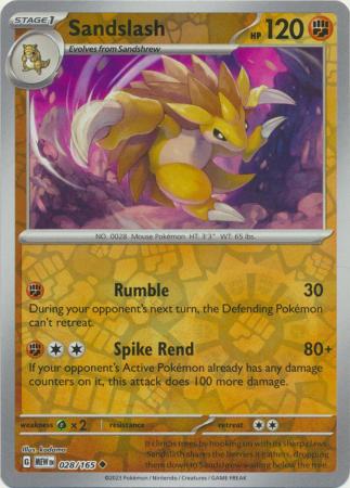 151 - 028/165 - Sandslash - Reverse Holo