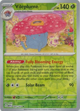 151 - 045/165 - Vileplume - Reverse Holo