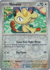 151 - 052/165 - Meowth - Reverse Holo