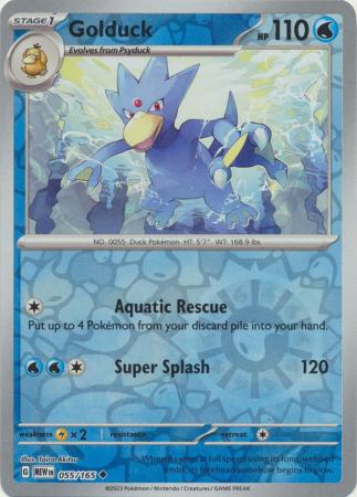 151 - 055/165 - Golduck - Reverse Holo