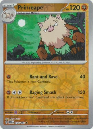 151 - 057/165 - Primeape - Reverse Holo