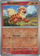 151 - 058/165 - Growlithe - Reverse Holo