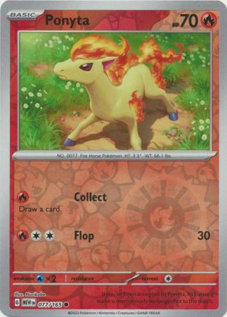 151 - 077/165 - Ponyta - Reverse Holo