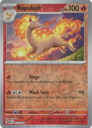 151 - 078/165 - Rapidash - Reverse Holo