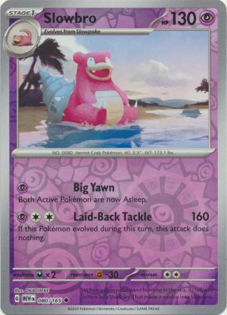 151 - 080/165 - Slowbro - Reverse Holo