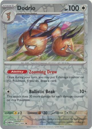 151 - 085/165 - Dodrio - Reverse Holo