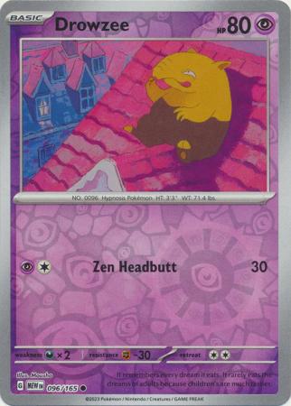 151 - 096/165 - Drowzee - Reverse Holo