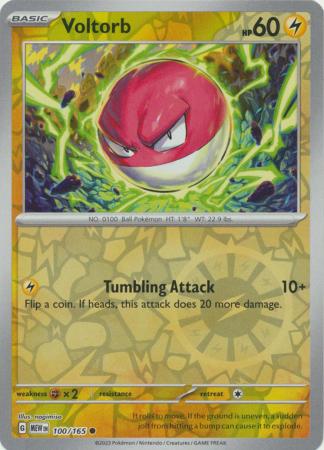 151 - 100/165 - Voltorb - Reverse Holo