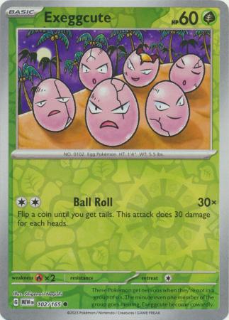 151 - 102/165 - Exeggcute - Reverse Holo