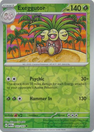 151 - 103/165 - Exeggutor - Reverse Holo