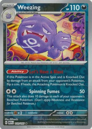 151 - 110/165 - Weezing - Reverse Holo