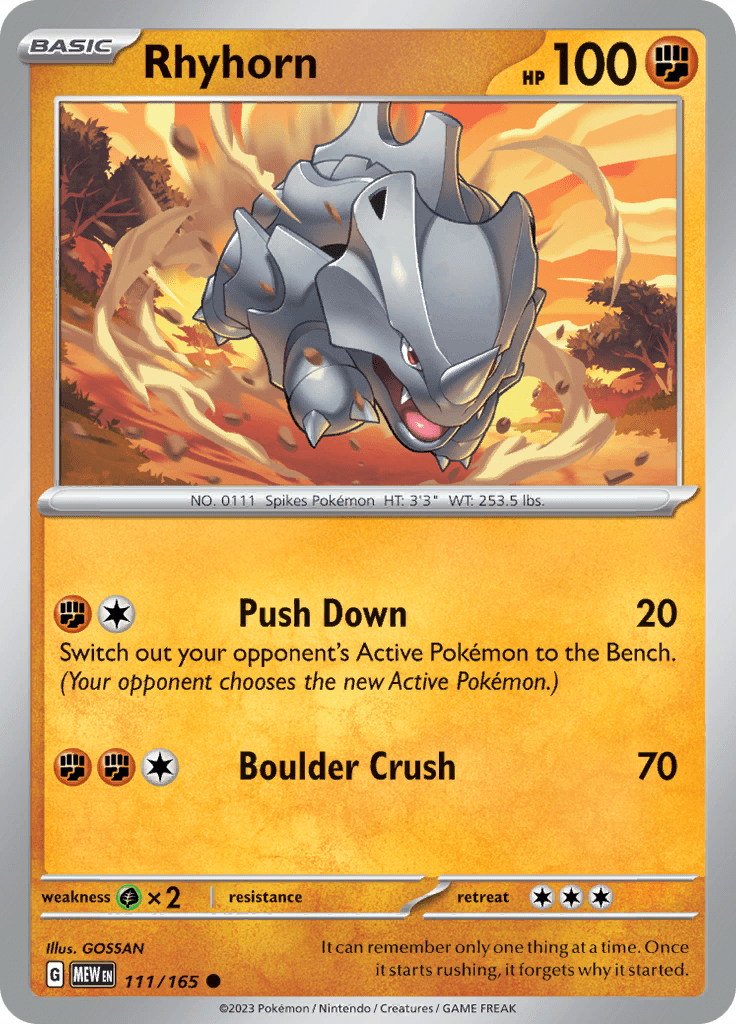 151 - 111/165 - Rhyhorn