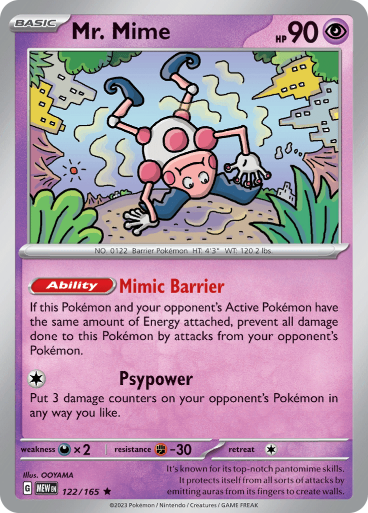 151 - 122/165 - Mr. Mime - Holo