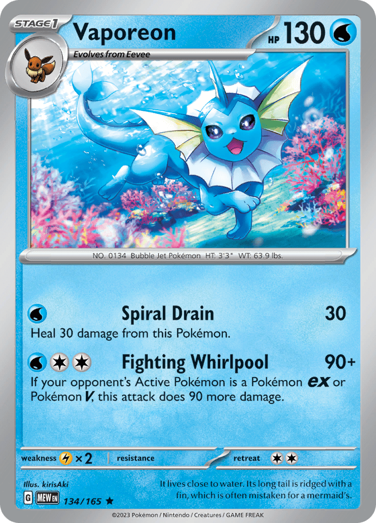 151 - 134/165 - Vaporeon - Holo