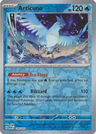 151 - 144/165 - Articuno - Reverse Holo