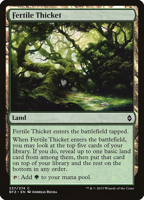 Fertile Thicket – Battle for Zendikar (BFZ-237) Magic: The Gathering card | LC-REM-20260804-15909420499276-15231a9b-1956-4ff6-b637-942444d3349f