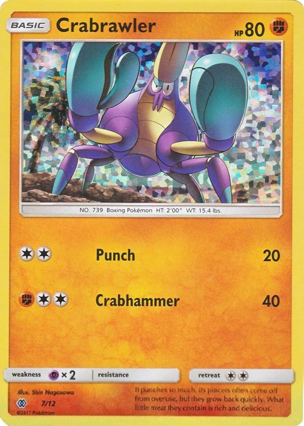 Pokémon-kaart Crabrawler 7/12 Promo uit de set McDonald's Collection 2017