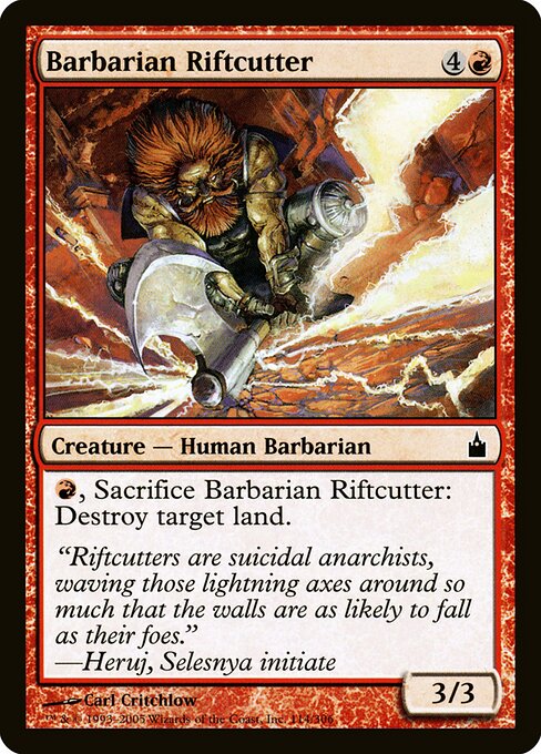 Barbarian Riftcutter – Ravnica: City of Guilds (RAV-114) Magic: The Gathering card Hauptbild