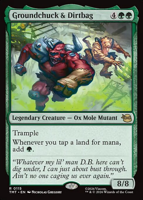 Groundchuck & Dirtbag – Teenage Mutant Ninja Turtles (TMT-115) Magic: The Gathering card