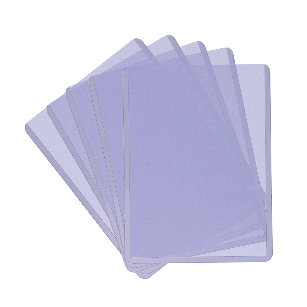 Toploader Ultra PRO Ultra Clear Platinum 3 x 4 pollici – quattro toploader a ventaglio; confezione da 25