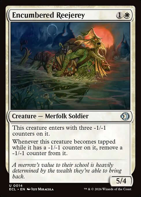 Encumbered Reejerey – Lorwyn Eclipsed (ECL-14) Magic: The Gathering card