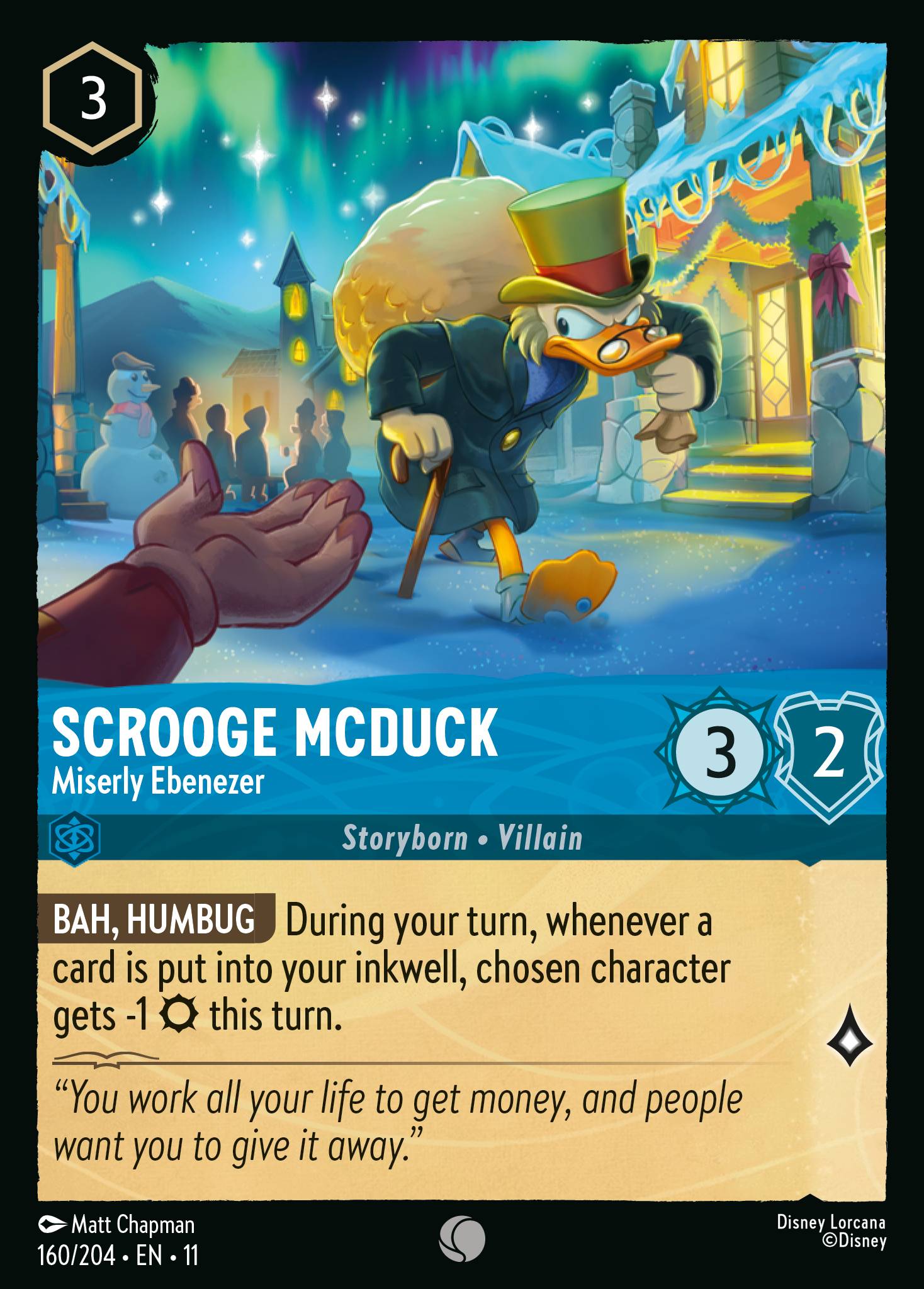Scrooge McDuck - Miserly Ebenezer — Winterspell (11WSP-160) Disney Lorcana card