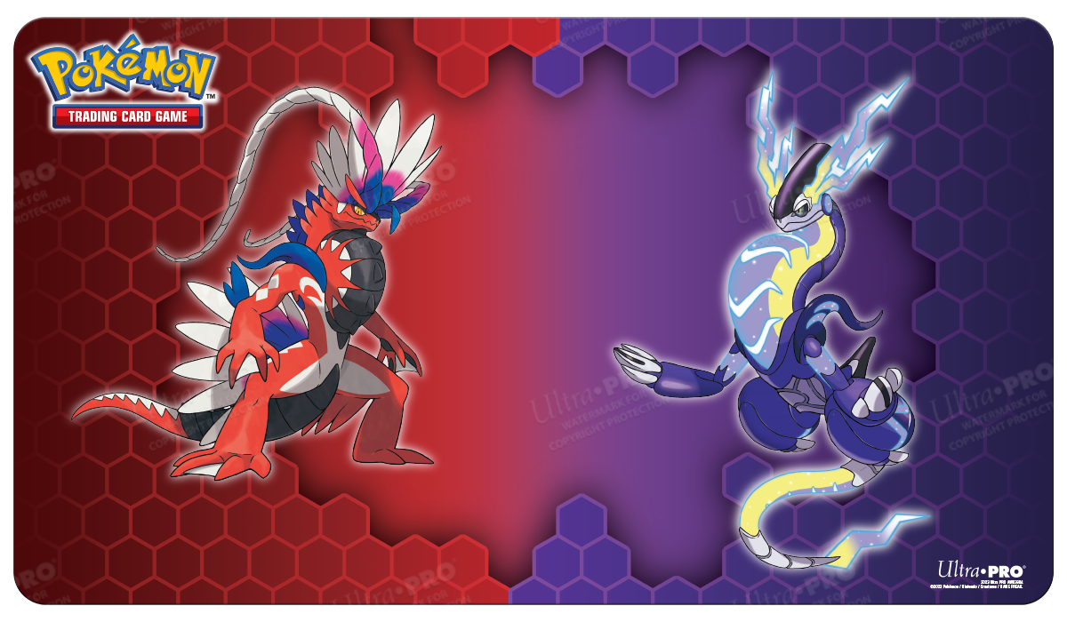 Ultra Pro playmat met Koraidon en Miraidon, 61 bij 34 cm