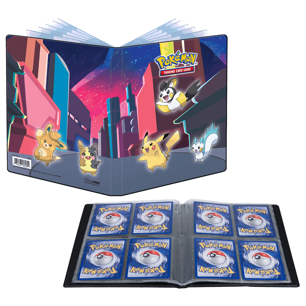 Binnenwerk van de 4-pocket Shimmering Skyline met vier kaarten per bladzijde