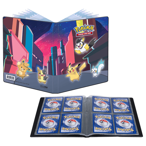 Binnenwerk van de 4-pocket Shimmering Skyline met vier kaarten per bladzijde