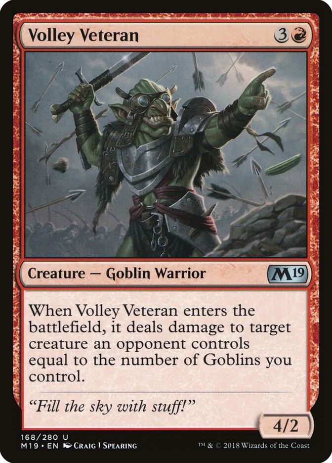 Volley Veteran - Core 2019 (Uncommon) [M19-168]