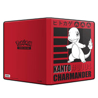 Binnenkant van de Charmander-portfolio met negen kaarten per pagina