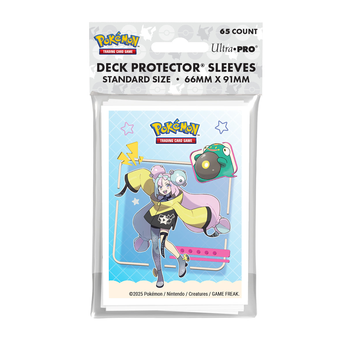 Verpakking van de Ultra Pro sleeves met Iono en Bellibolt, 65 stuks