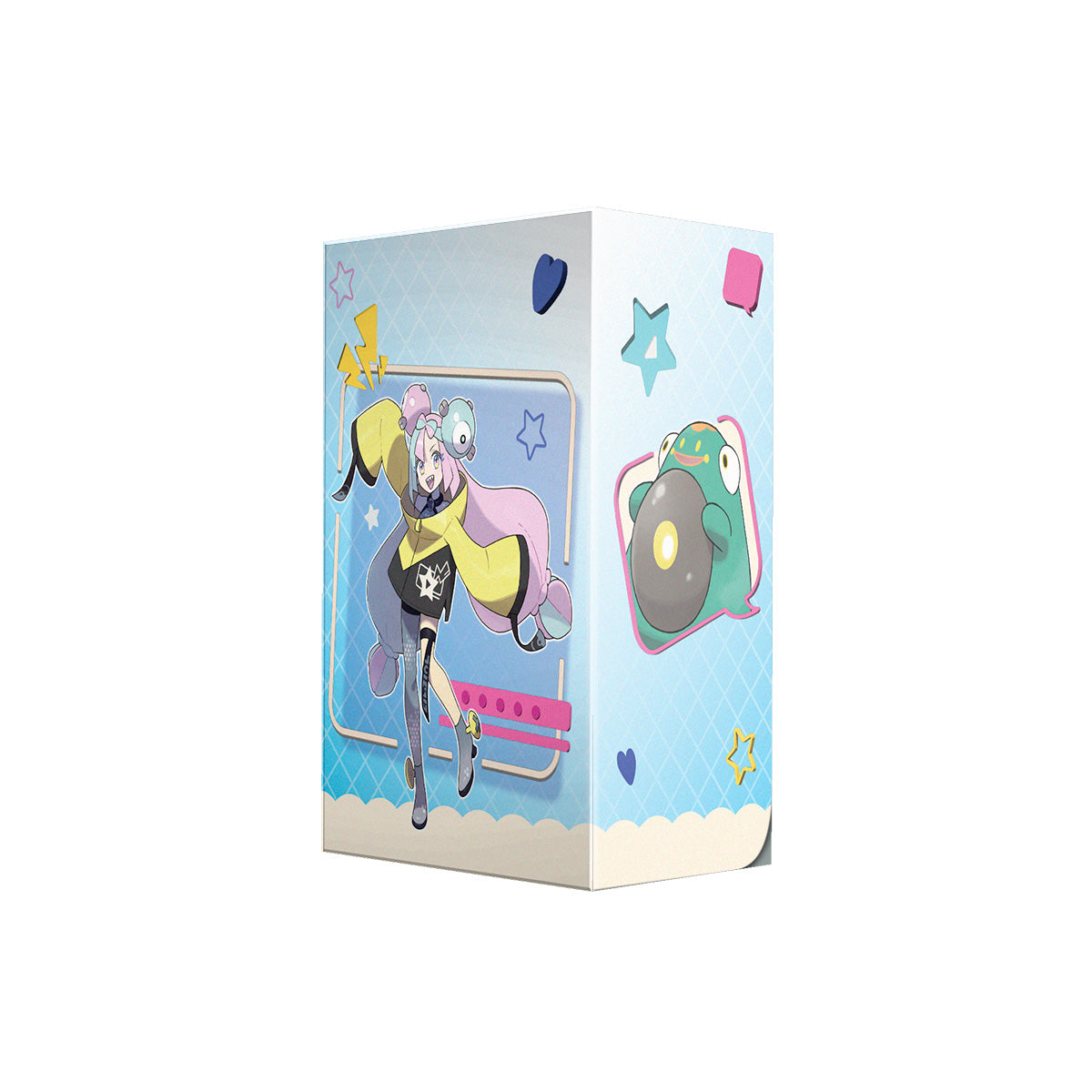 Ultra Pro deckbox met Iono en Bellibolt schuin van voren gezien