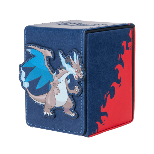 Ultra PRO Pokémon Mega Charizard X ALCOVE Flip Deck Box – vue en angle